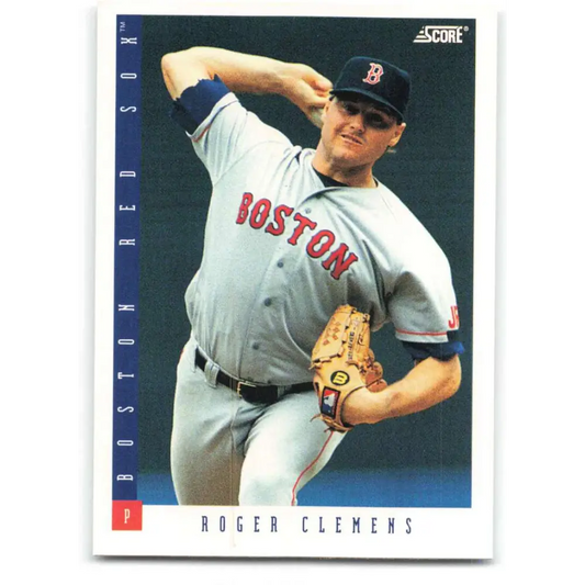 1993 Score #7 Roger Clemens NM-MT Boston Red Sox Baseball Card Image 1