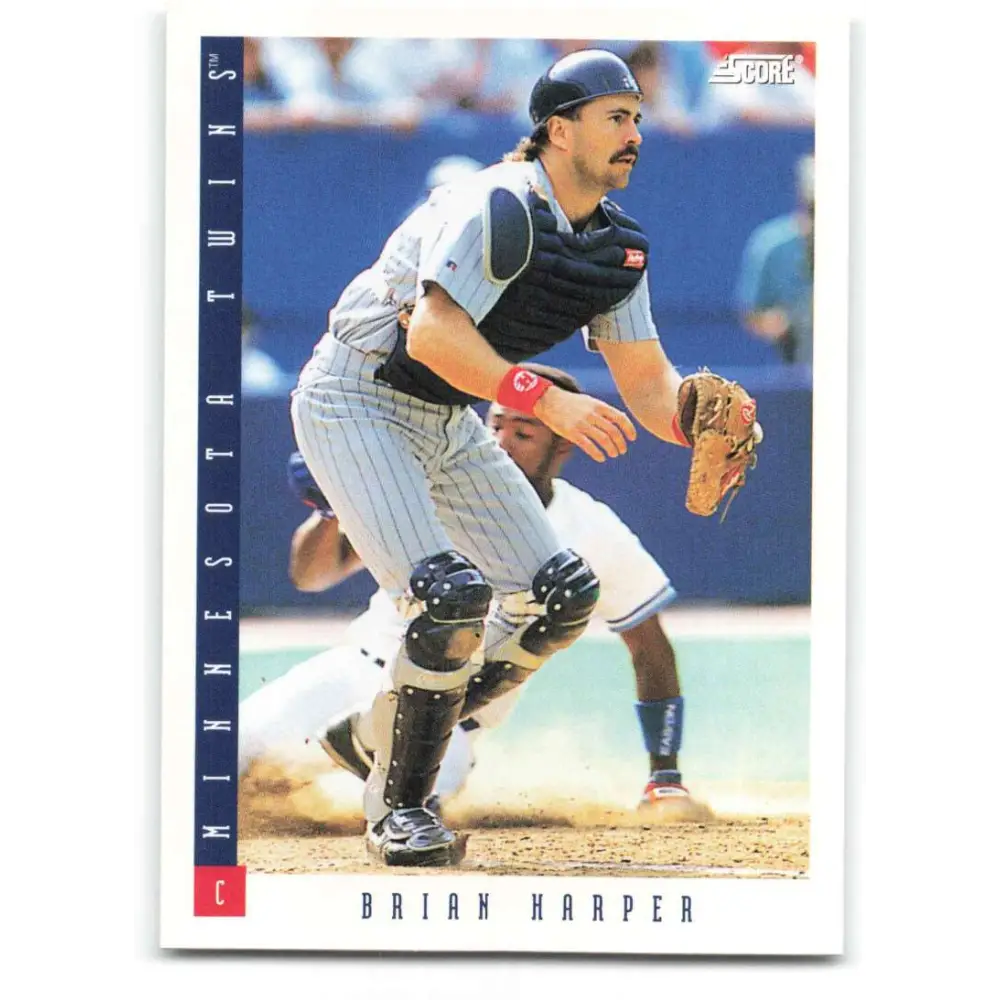 1993 Score #72 Brian Harper NM-MT Minnesota Twins Baseball Card Image 1