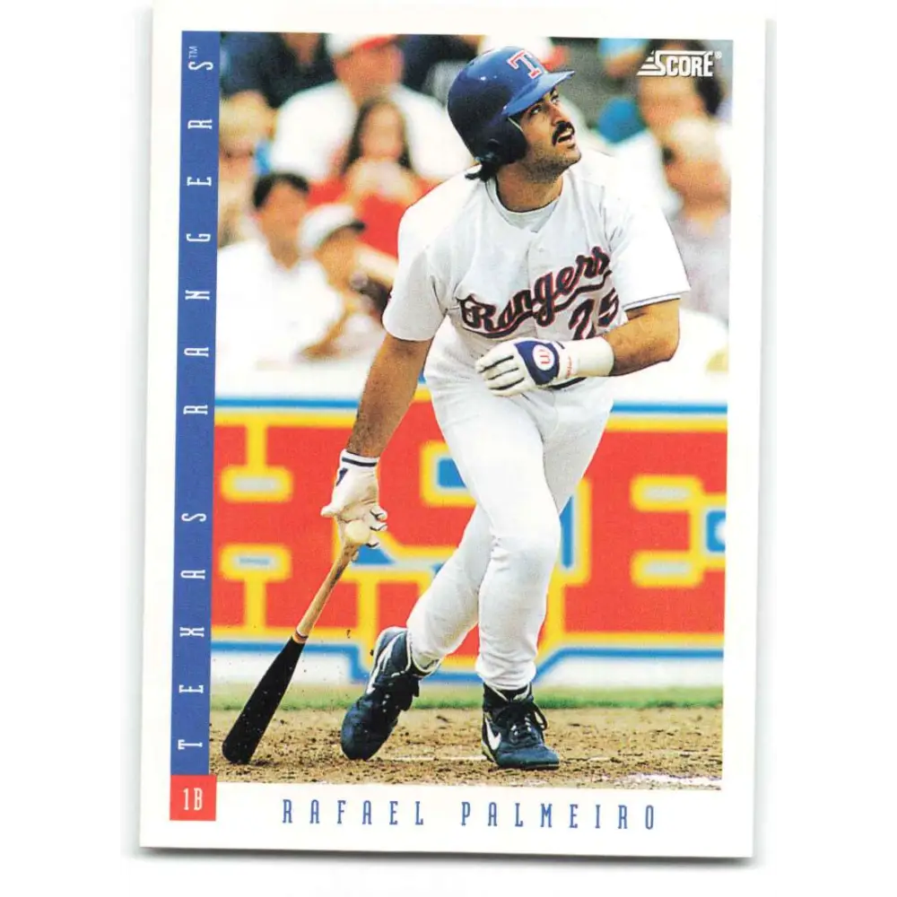 1993 Score #74 Rafael Palmeiro NM-MT Texas Rangers Baseball Card Image 1
