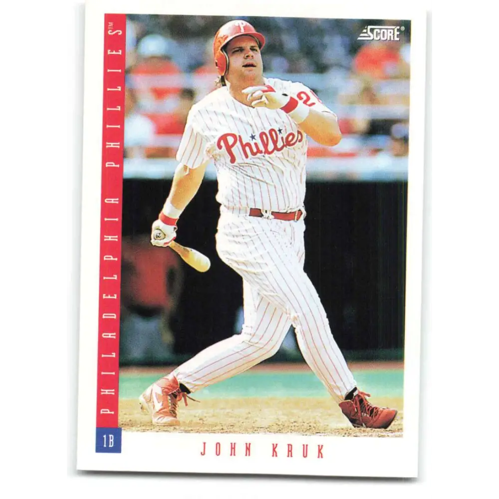 1993 Score #79 John Kruk NM-MT Philadelphia Phillies Baseball Card Image 1
