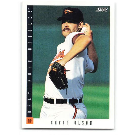 1993 Score #80 Gregg Olson NM-MT Baltimore Orioles Baseball Card Image 1
