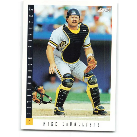 1993 Score #83 Mike LaValliere NM-MT Pittsburgh Pirates Baseball Card Image 1
