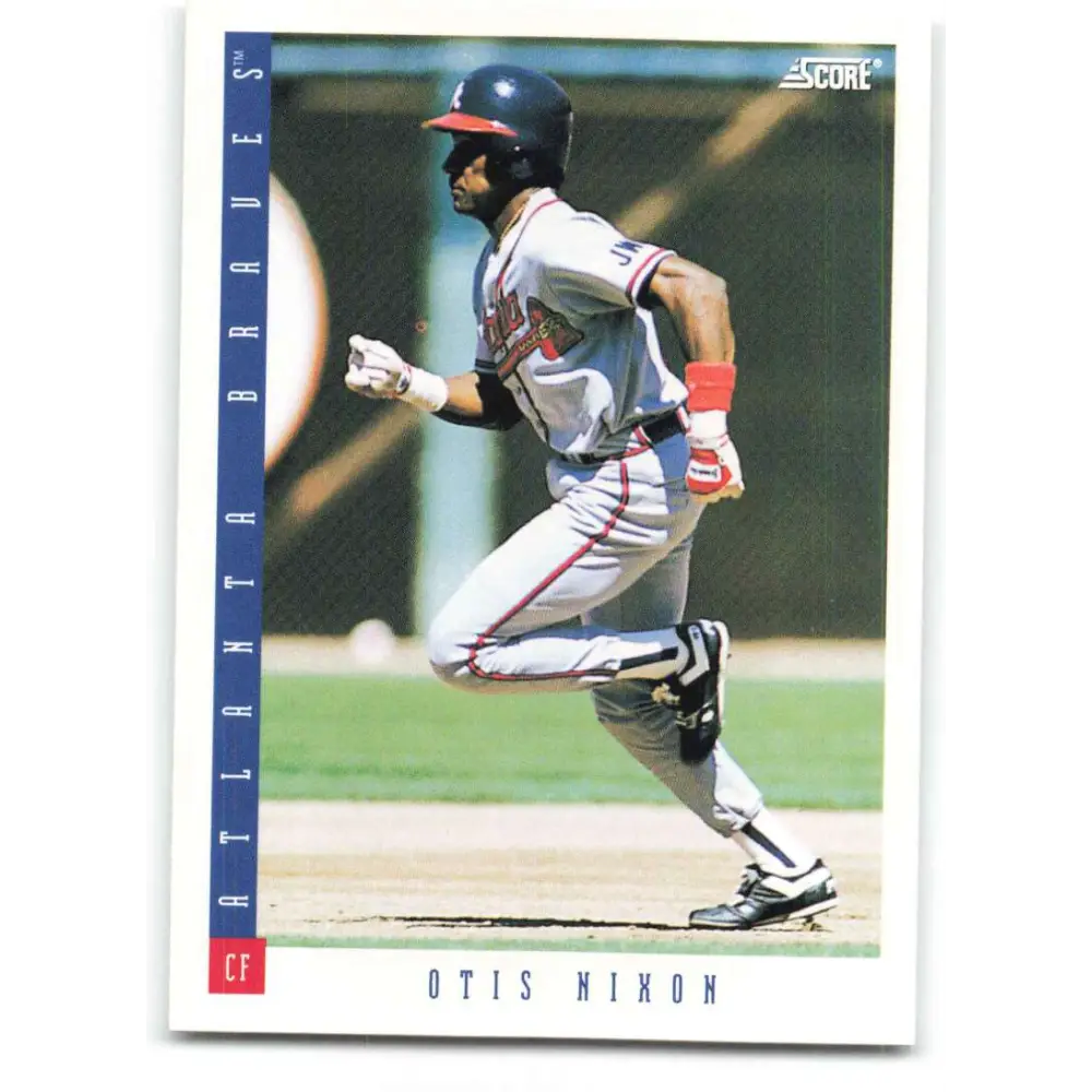 1993 Score #87 Otis Nixon NM-MT Atlanta Braves Baseball Card Image 1