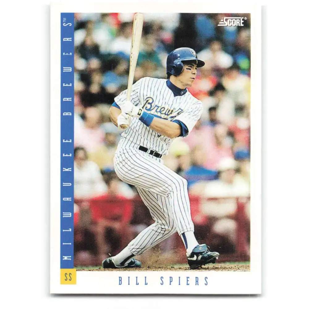 1993 Score #88 Bill Spiers NM-MT Milwaukee Brewers Baseball Card Image 1