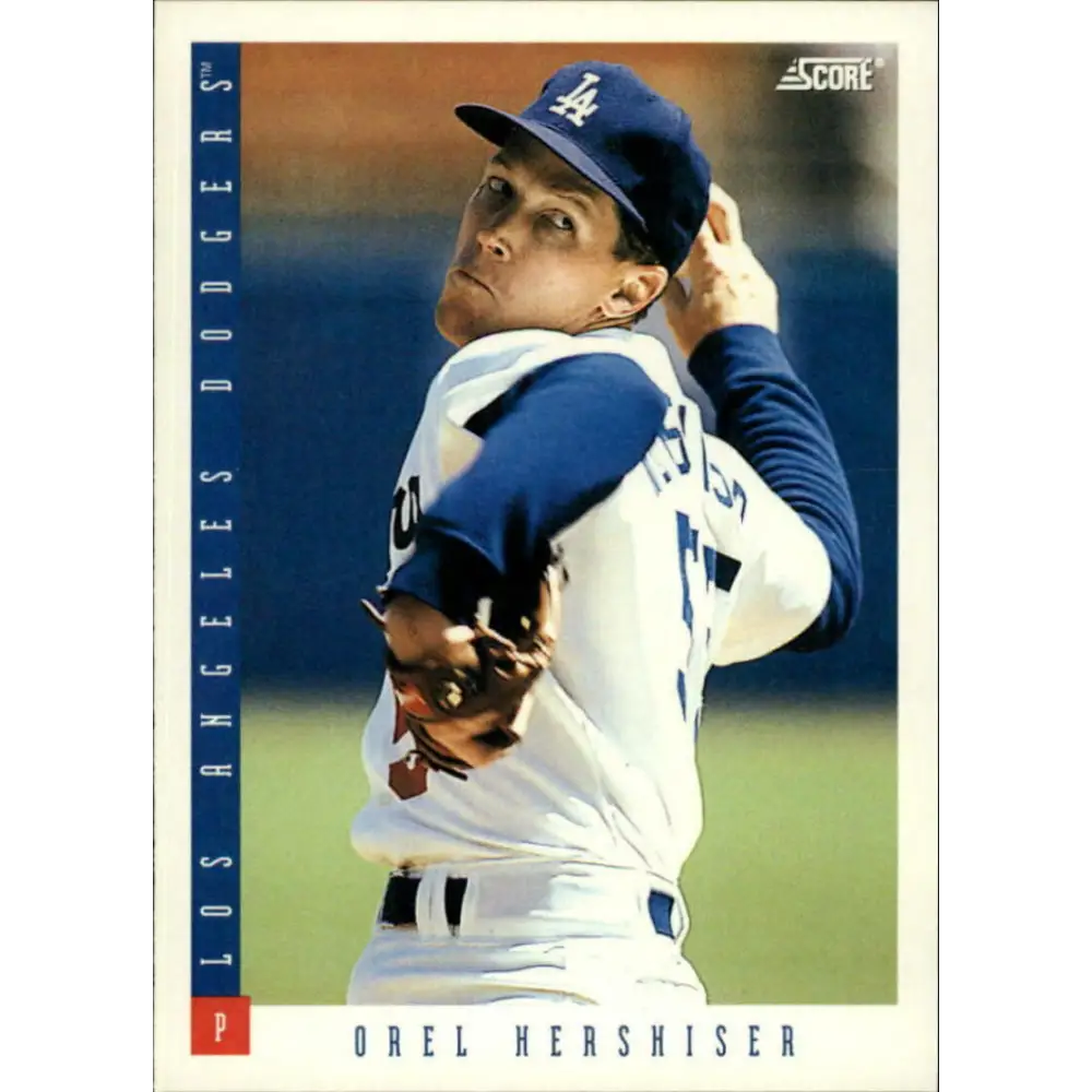 1993 Score #90 Orel Hershiser NM-MT Los Angeles Dodgers Baseball Card Image 1