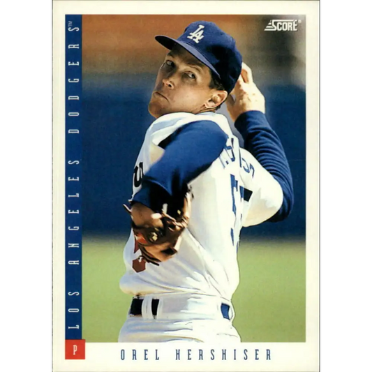 1993 Score #90 Orel Hershiser NM-MT Los Angeles Dodgers Baseball Card Image 1
