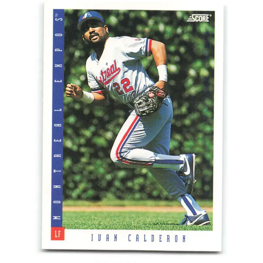 1993 Score #95 Ivan Calderon NM-MT Montreal Expos Baseball Card Image 1