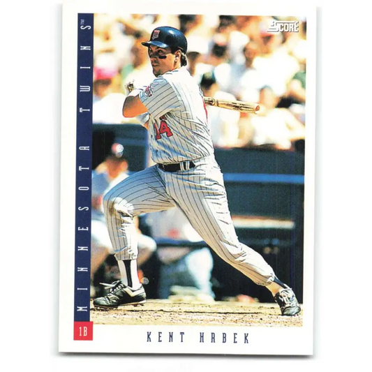 1993 Score #98 Kent Hrbek NM-MT Minnesota Twins Baseball Card Image 1