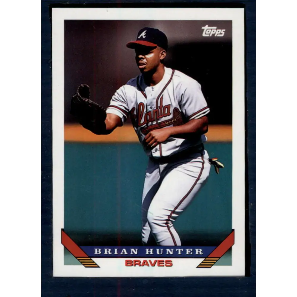 1993 Topps #102 Brian Hunter NM-MT Atlanta Braves Baseball Card  Image 1