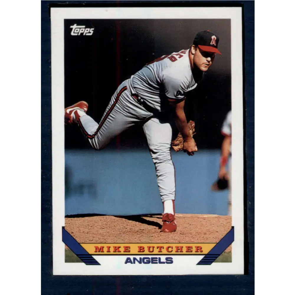 1993 Topps #104 Mike Butcher NM-MT California Angels Baseball Card  Image 1
