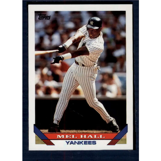 1993 Topps #114 Mel Hall NM-MT New York Yankees Baseball Card  Image 1