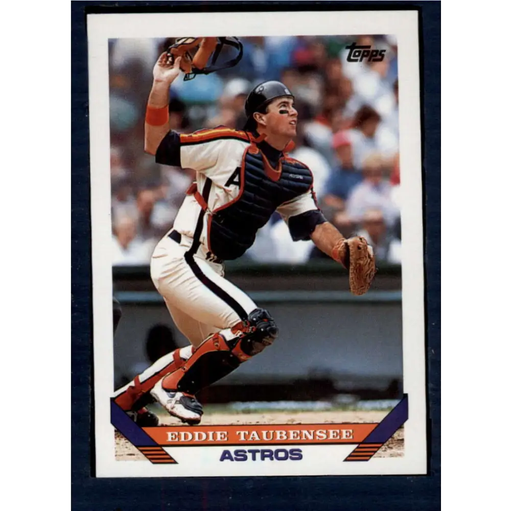 1993 Topps #117 Eddie Taubensee NM-MT Houston Astros Baseball Card  Image 1
