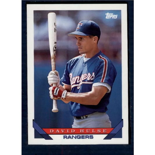 1993 Topps #118 David Hulse NM-MT RC Rookie Texas Rangers Baseball Card  Image 1