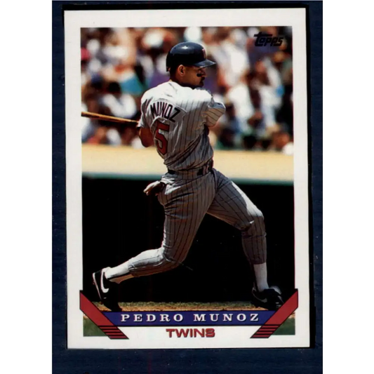 1993 Topps #119 Pedro Munoz NM-MT Minnesota Twins Baseball Card  Image 1