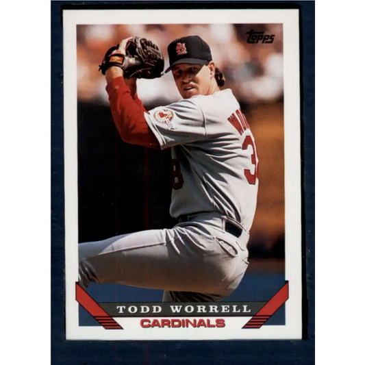 1993 Topps #121 Todd Worrell NM-MT St. Louis Cardinals Baseball Card  Image 1