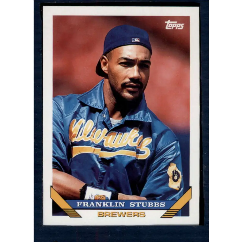 1993 Topps #124 Franklin Stubbs NM-MT Milwaukee Brewers Baseball Card  Image 1