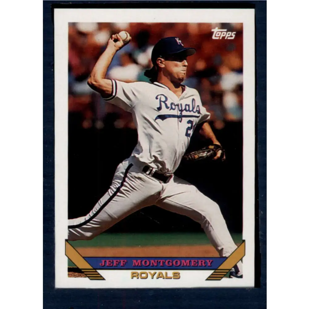 1993 Topps #130 Jeff Montgomery NM-MT Kansas City Royals Baseball Card  Image 1