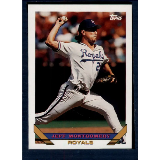 1993 Topps #130 Jeff Montgomery NM-MT Kansas City Royals Baseball Card  Image 1