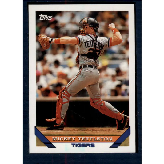 1993 Topps #135 Mickey Tettleton NM-MT Detroit Tigers Baseball Card  Image 1