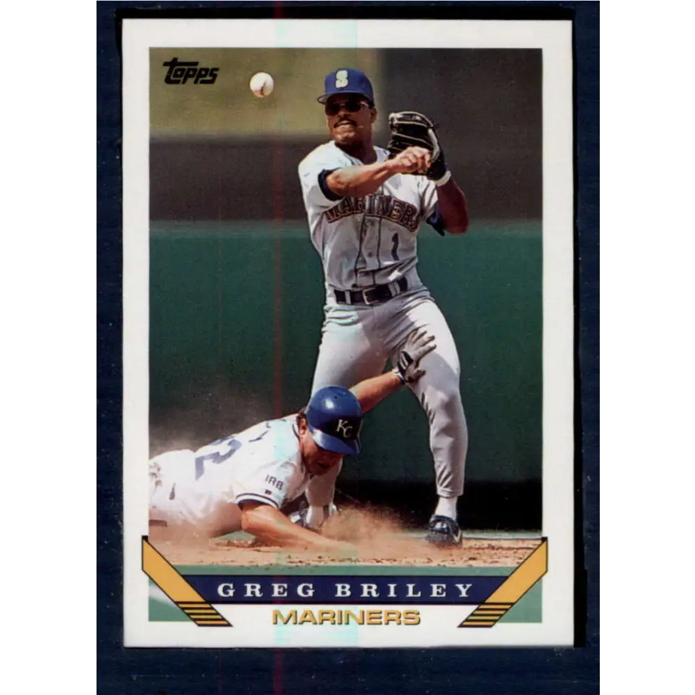 1993 Topps #14 Greg Briley NM-MT Seattle Mariners Baseball Card  Image 1