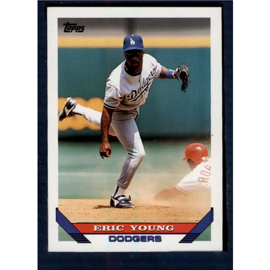 1993 Topps #145 Eric Young NM-MT Los Angeles Dodgers Baseball Card  Image 1