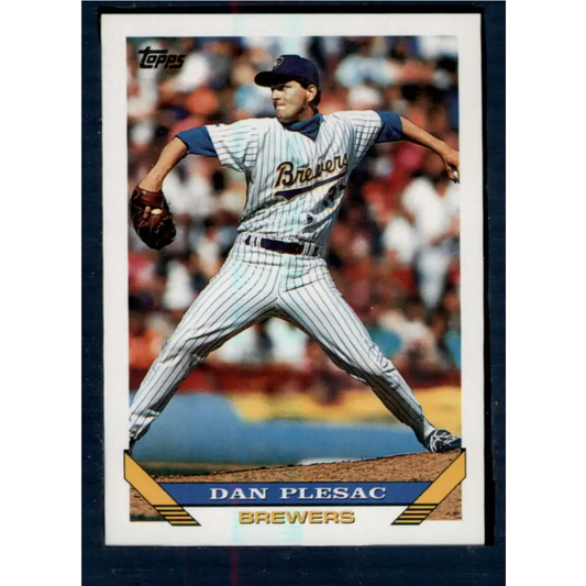 1993 Topps #16 Dan Plesac NM-MT Milwaukee Brewers Baseball Card  Image 1
