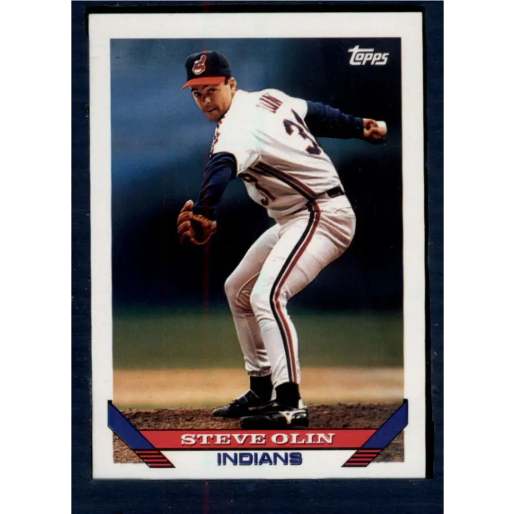 1993 Topps #167 Steve Olin NM-MT Cleveland Indians Baseball Card  Image 1