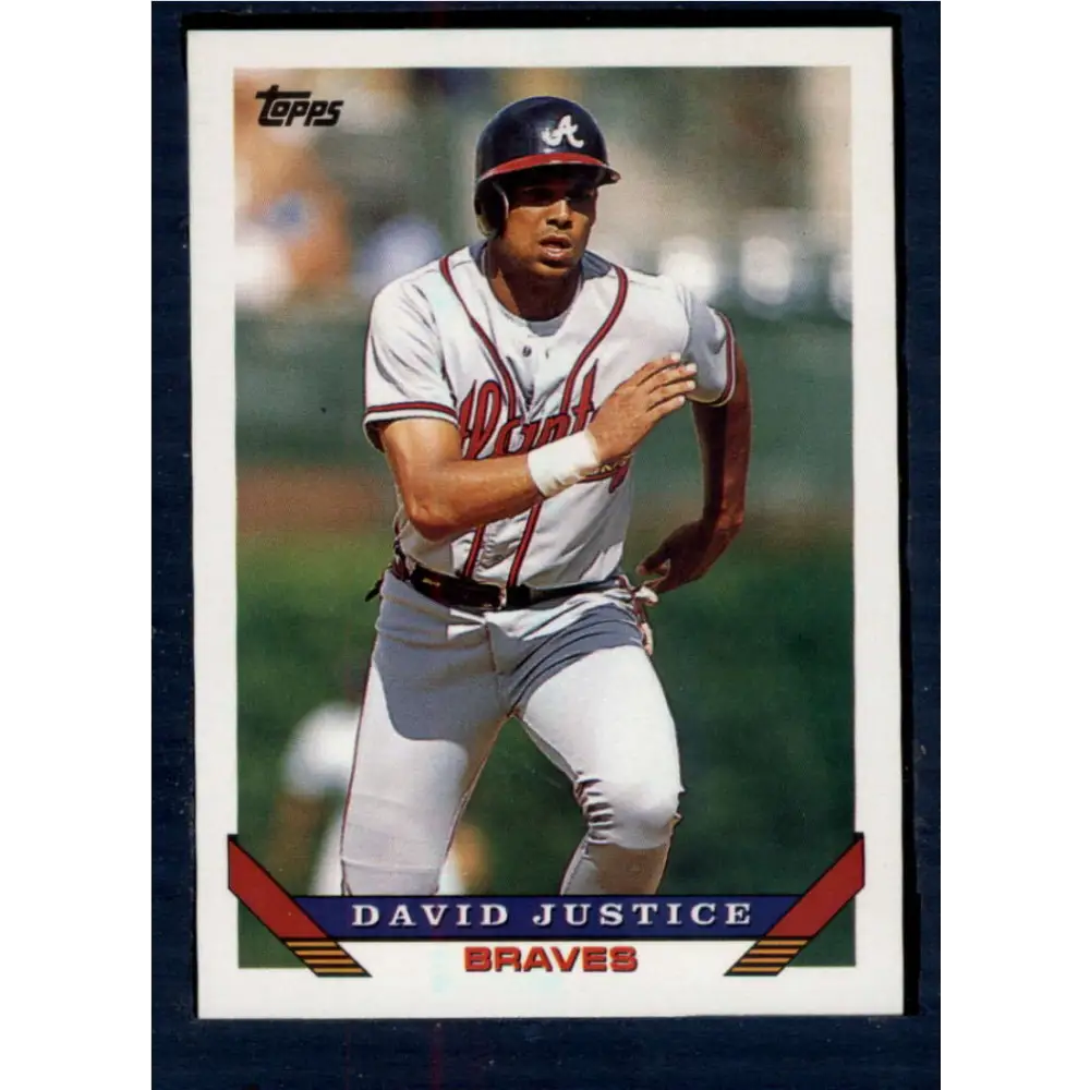 1993 Topps #170 David Justice NM-MT Atlanta Braves Baseball Card  Image 1