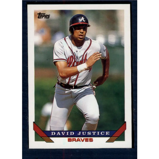 1993 Topps #170 David Justice NM-MT Atlanta Braves Baseball Card  Image 1