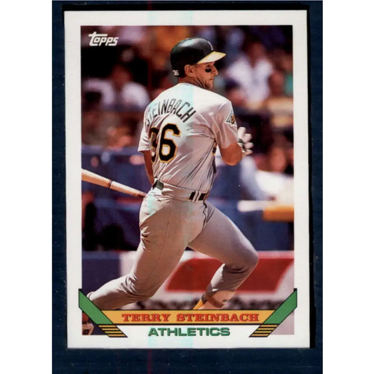 1993 Topps #18 Terry Steinbach NM-MT Oakland Athletics Baseball Card  Image 1