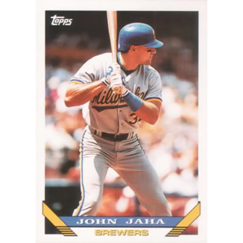 1993 Topps #181 John Jaha NM-MT Milwaukee Brewers Baseball Card  Image 1
