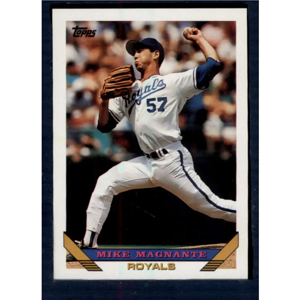 1993 Topps #186 Mike Magnante NM-MT Kansas City Royals Baseball Card  Image 1