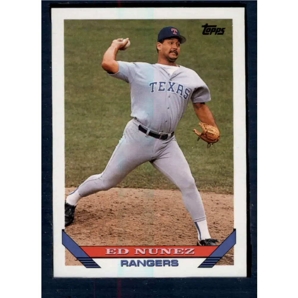 1993 Topps #19 Edwin Nunez NM-MT Texas Rangers Baseball Card  Image 1