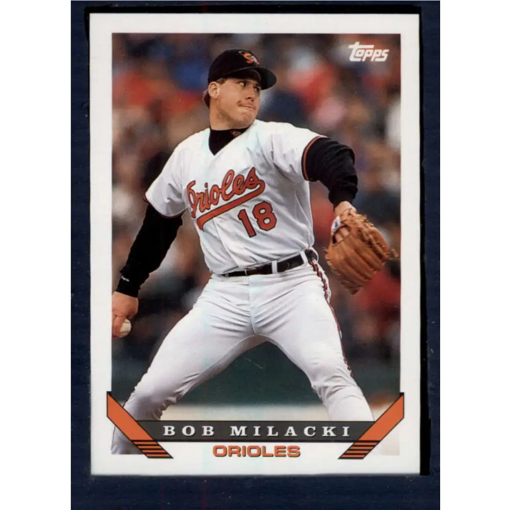 1993 Topps #192 Bob Milacki NM-MT Baltimore Orioles Baseball Card  Image 1