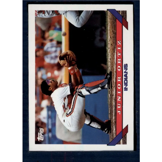 1993 Topps #199 Junior Ortiz NM-MT Cleveland Indians Baseball Card  Image 1