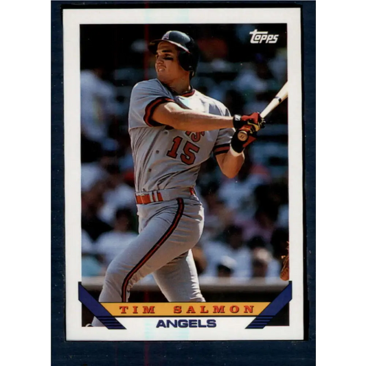1993 Topps #20 Tim Salmon NM-MT California Angels Baseball Card  Image 1