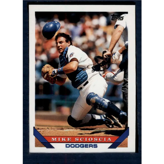 1993 Topps #202 Mike Scioscia NM-MT Los Angeles Dodgers Baseball Card  Image 1