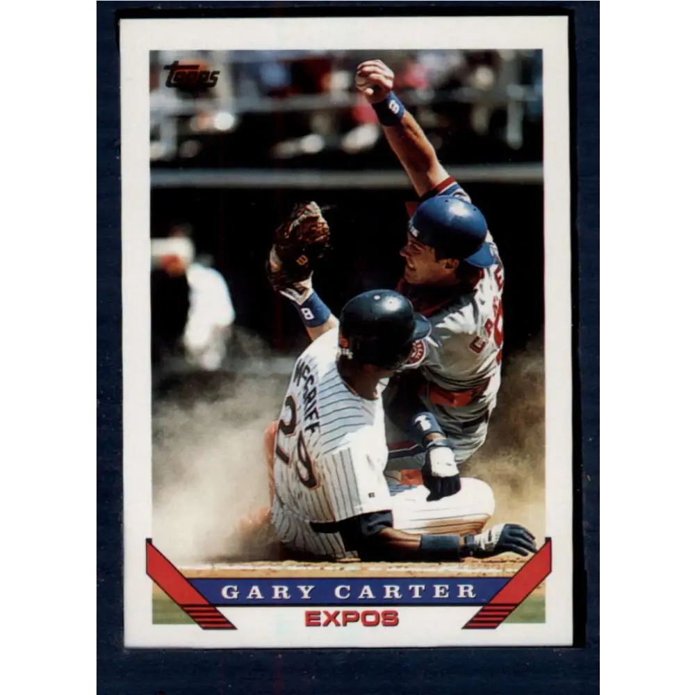 1993 Topps #205 Gary Carter NM-MT Montreal Expos Baseball Card  Image 1