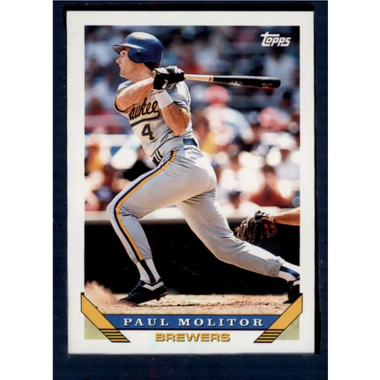 1993 Topps #207 Paul Molitor NM-MT Milwaukee Brewers Baseball Card  Image 1