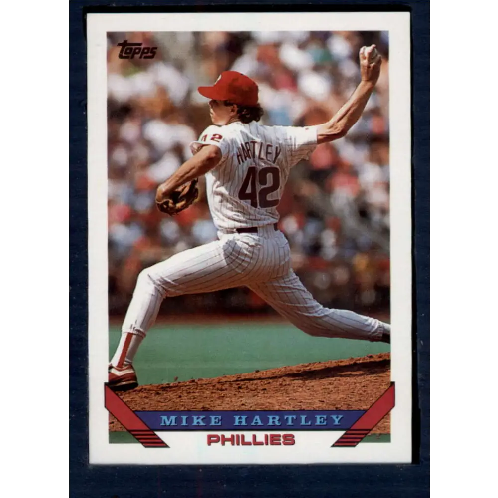 1993 Topps #208 Mike Hartley NM-MT Philadelphia Phillies Baseball Card  Image 1