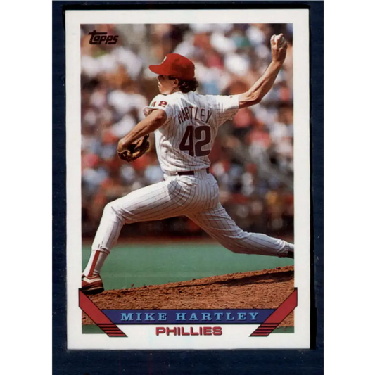 1993 Topps #208 Mike Hartley NM-MT Philadelphia Phillies Baseball Card  Image 1