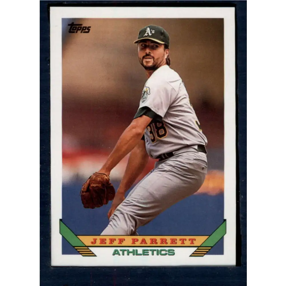 1993 Topps #209 Jeff Parrett NM-MT Oakland Athletics Baseball Card  Image 1