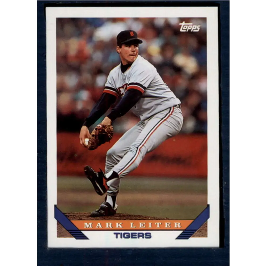 1993 Topps #216 Mark Leiter NM-MT Detroit Tigers Baseball Card  Image 1