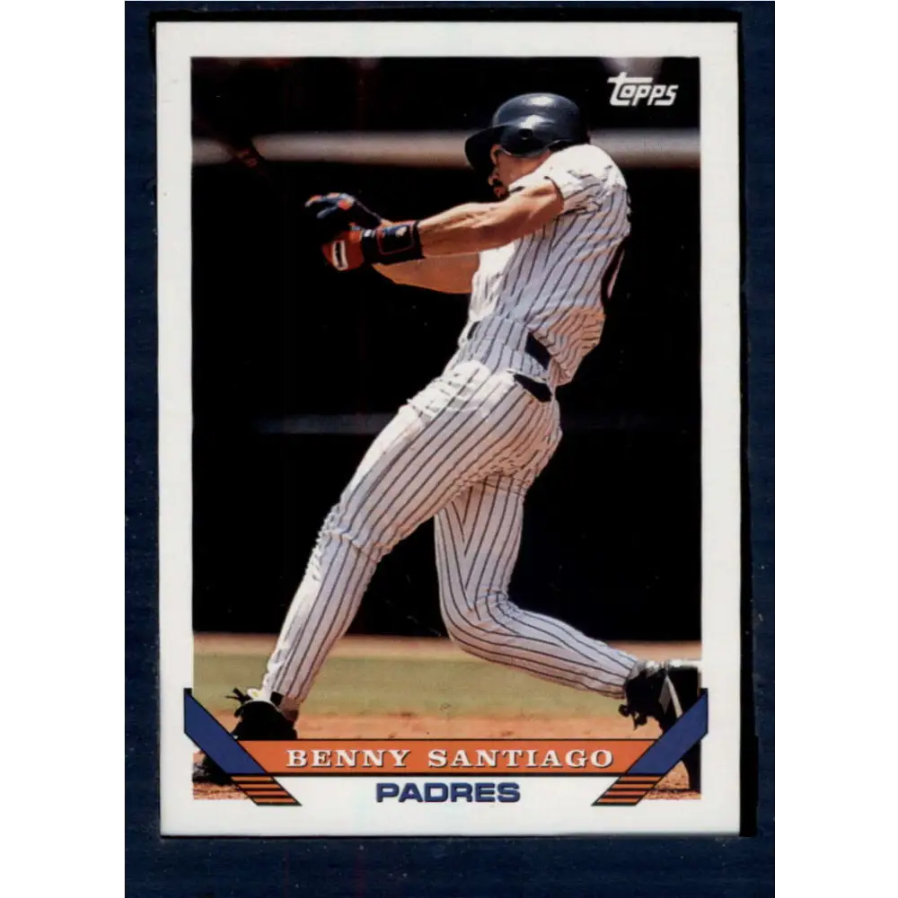 1993 Topps #220 Benito Santiago NM-MT San Diego Padres Baseball Card  Image 1