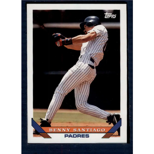 1993 Topps #220 Benito Santiago NM-MT San Diego Padres Baseball Card  Image 1