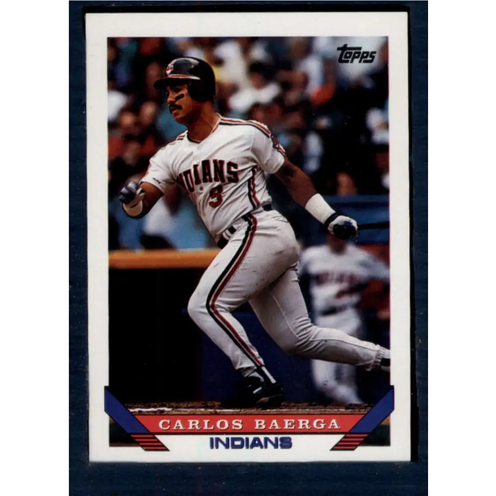 1993 Topps #221 Carlos Baerga NM-MT Cleveland Indians Baseball Card  Image 1