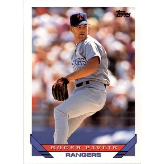 1993 Topps #223 Roger Pavlik NM-MT Texas Rangers Baseball Card  Image 1