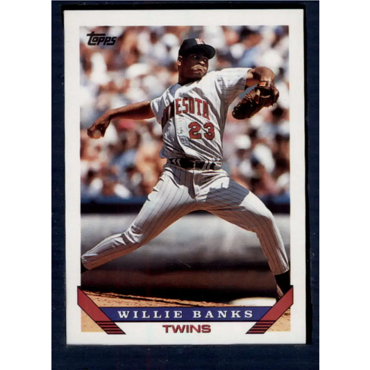 1993 Topps #226 Willie Banks NM-MT Minnesota Twins Baseball Card  Image 1