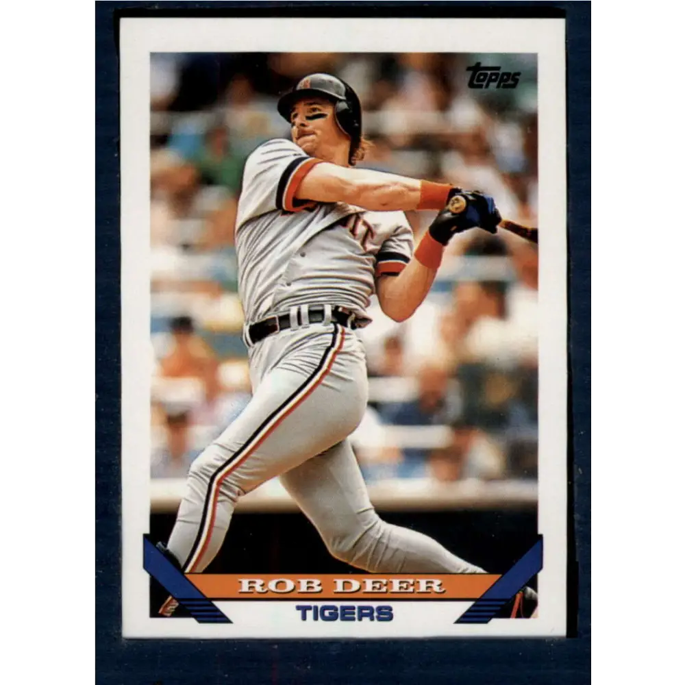 1993 Topps #243 Rob Deer NM-MT Detroit Tigers Baseball Card  Image 1