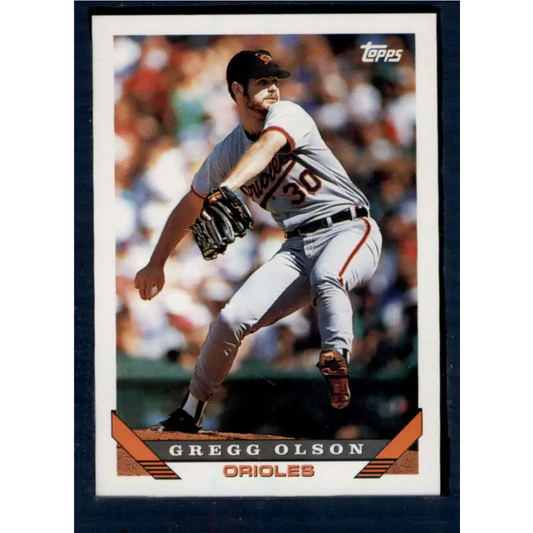 1993 Topps #246 Gregg Olson NM-MT Baltimore Orioles Baseball Card  Image 1